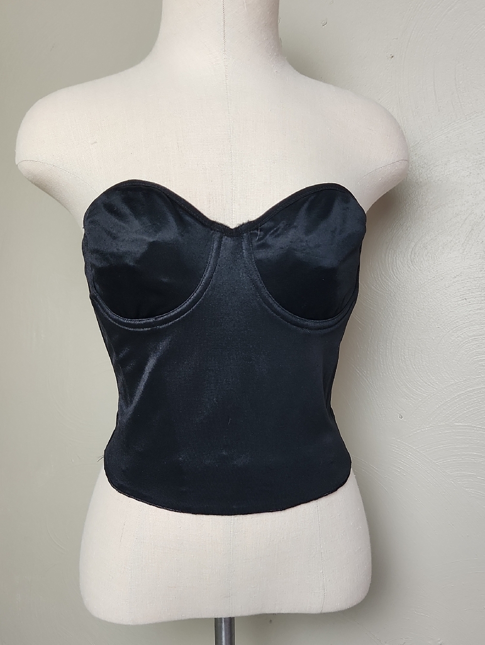 Vintage Victoria's Secret Corset Bra Unlined Sexy Top Low Back 34C